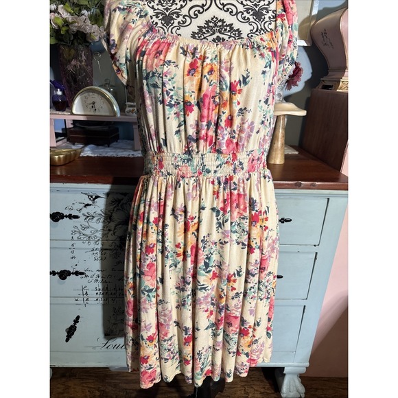 torrid Dresses & Skirts - Torrid Light Floral Smocked Cotton Dress With Pockets Plus Size 1